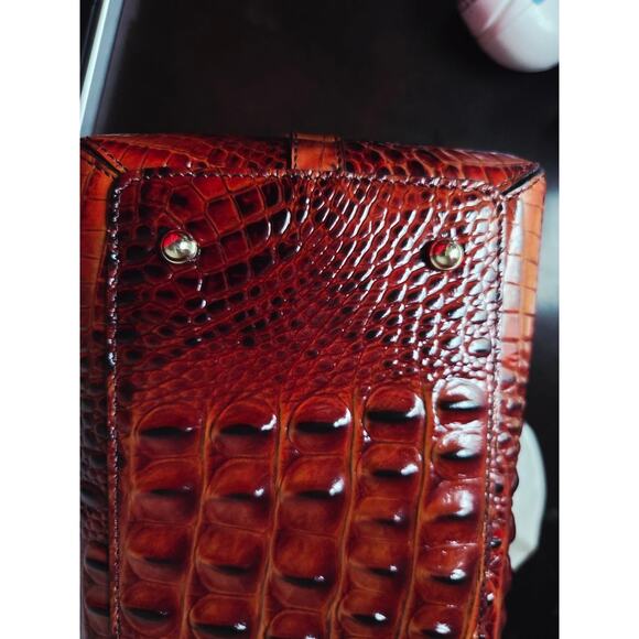 Brahmin Sydney Satchel Pecan Melbourne Leather Crossbody Bag New with Dust Bag - Picture 7 of 12